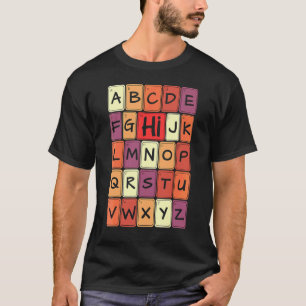 Pre K Kindergarten Hi Alphabet Back To School Teac T-Shirt