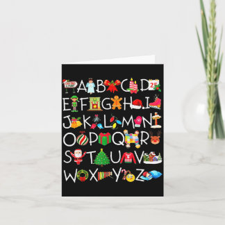 Pre-k Kindergarten Teachers Students Kids Christma Card