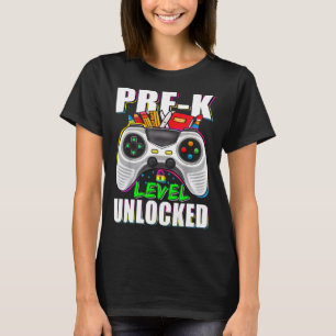 Pre-k Level Unlocked Gamer First Day Of School Boy T-Shirt