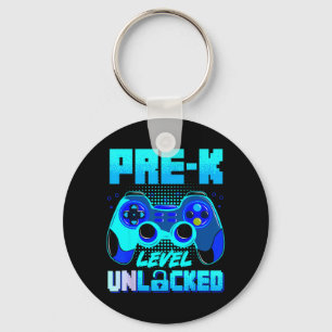 Pre-K Level Unlocked Preschool Gamer Boy First Day Key Ring