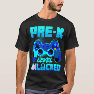 Pre-K Level Unlocked Preschool Gamer Boy First Day T-Shirt