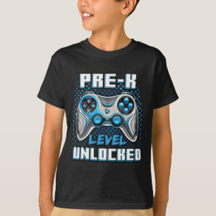Pre-k Level Unlocked Preschool Gamer Boy First Day T-Shirt