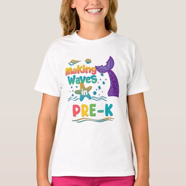 Pre-K Mermaid Back to School Shirt (Front)