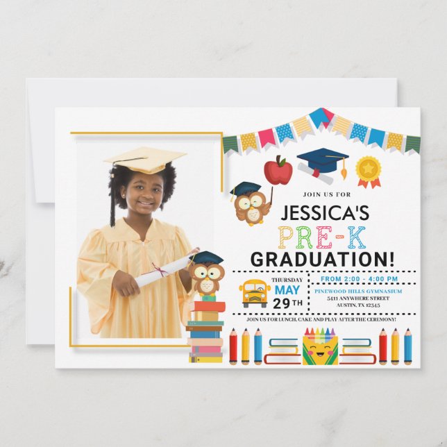 Pre-K Photo Graduation Invitation (Front)