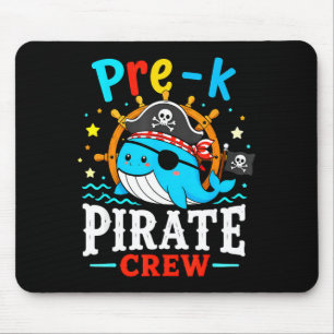 Pre-k pirate crew whale teacher student halloween mouse pad