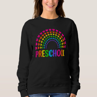 Pre K Rainbow Girls Boys Teacher Team Preschool Sq Sweatshirt