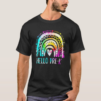 Pre-K Rainbow Team Hello Kinder Teacher Tie Dye Te T-Shirt
