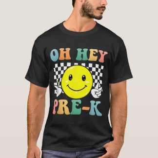 Pre-K Smile Retro Teacher Team Back To School T-Shirt