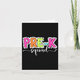 Pre-k Squad Back To School Dalmatian Dots Card