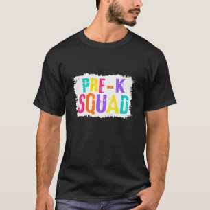 Pre K Squad Colourful Paint Brush T-Shirt