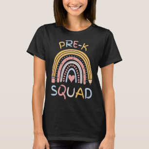Pre K Squad Cute Retro Back to School Boys Girls T-Shirt
