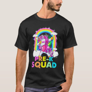 Pre-K Squad Dabbing Unicorn Back to School Girls T-Shirt