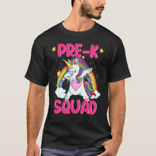 Pre K Squad Dabbing Unicorn Back to School T-Shirt
