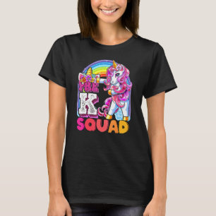 Pre K Squad Flossing Unicorn Back To School Girls T-Shirt