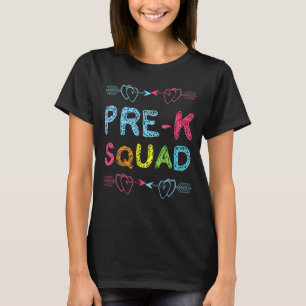 Pre K Squad Preschool Teacher Back To School T-Shirt
