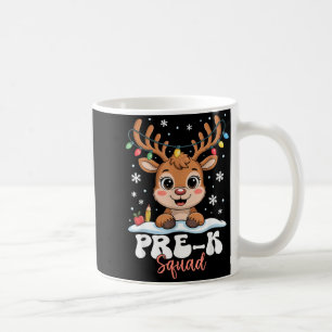 Pre-k Squad Reindeer Christmas Lights Cute Winter  Coffee Mug