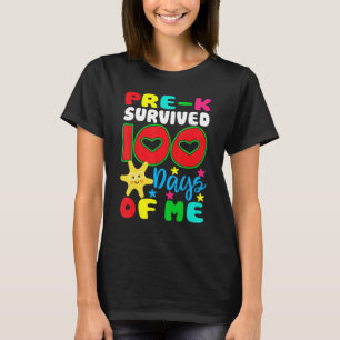 Pre-k Survived 100 Days Of Me for Teacher Child Gi T-Shirt