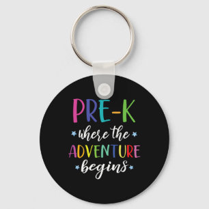 Pre-k Teacher Adventure Begins First Day Preschool Key Ring