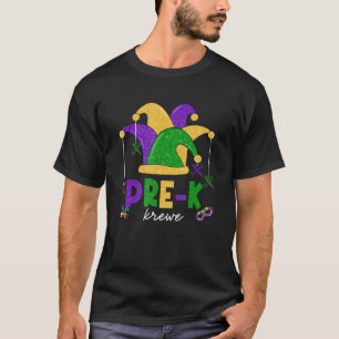 Pre K Teacher Krewe Jester Hat Mardi Gras Carnival T-Shirt