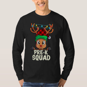 Pre K Teacher Squad Reindeer  Teacher Christmas Xm T-Shirt