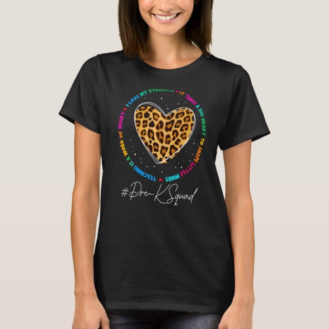 Pre K Teacher Squad School Admin Appreciation Back T-Shirt (Front)