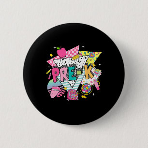 Pre K Teacher Student Back To School First Day Of 6 Cm Round Badge