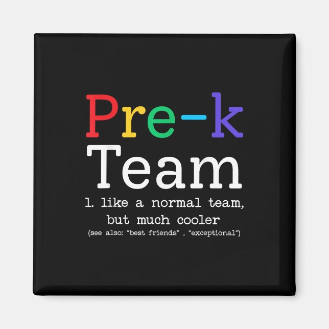 Pre-k Teacher Team Like A Normal Preschool Back To Magnet (Front)