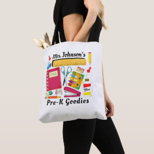 Pre-K Teacher's School Supplies Tote Bag