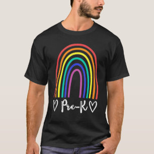 Pre K Team Teacher Or Student Rainbow Team Prescho T-Shirt