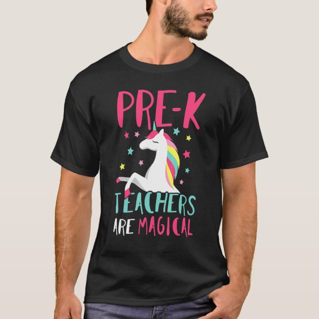 Pre K Unicorn  Teacher T-Shirt (Front)