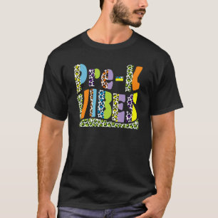 Pre K Vibes Cute Back to School Teacher Students F T-Shirt