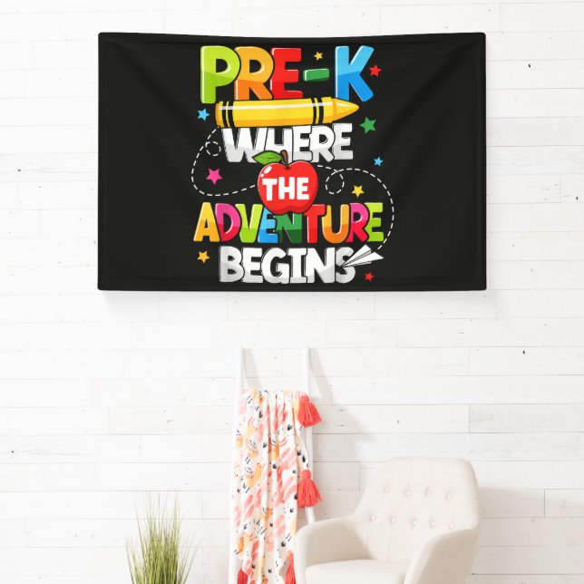 Pre-K Where The Adventure Begins Back to School Banner (Insitu)