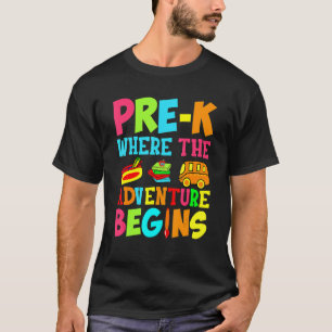 Pre K Where The Adventure Begins Back To School Bo T-Shirt