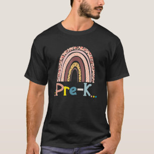 Pre K Where The Adventure Begins Rainbow Back To S T-Shirt