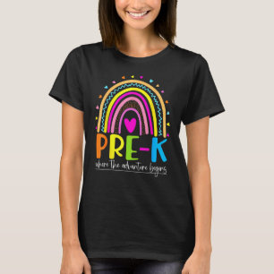 Pre K Where The Adventure Begins T-Shirt
