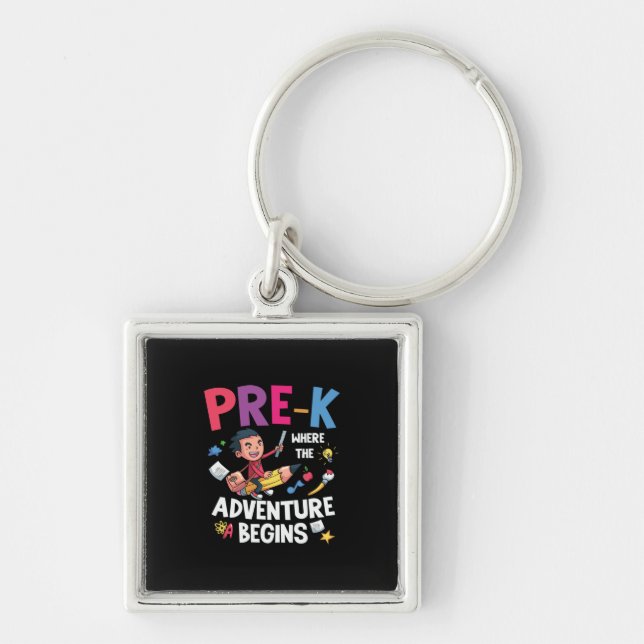 Pre Kindergarten Adventure Begins Key Ring (Front)