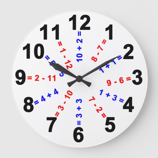 Pre-Kindergarten & Kindergarten Math Clock (Front)