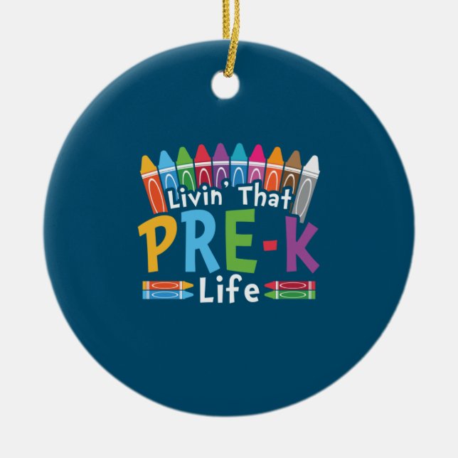 Pre Kindergarten Living That Pre Kindergarten Life Ceramic Tree Decoration (Front)