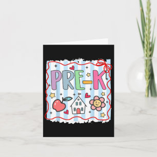 Pre Kindergarten Pre-k Teacher Girl Boy First Day Card