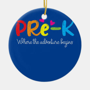 Pre Kindergarten Teacher Funny Back to School Pre Ceramic Tree Decoration