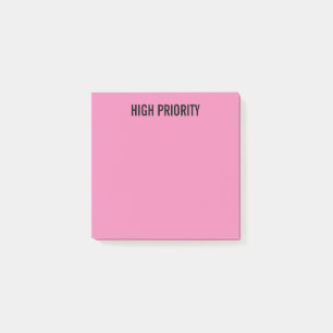 Pre-Labeled High Priority Pink Post-it Notes