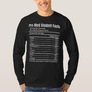 Pre Med Student Facts Medical School Graphic T-Shirt