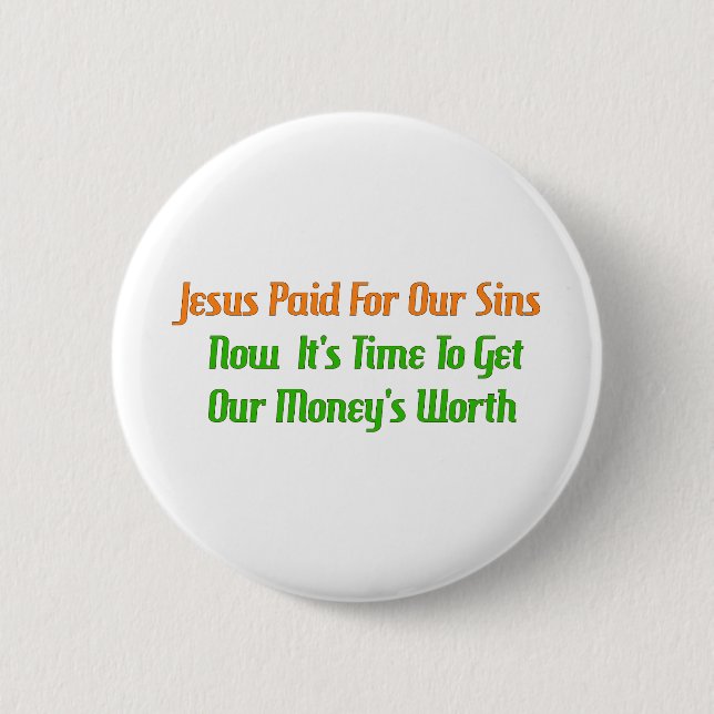 Pre-Paid Sin 6 Cm Round Badge (Front)