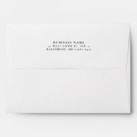 Pre Printed Return Address Business Envelope