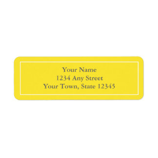 Pre-printed Yellow & Grey Return Address Labels