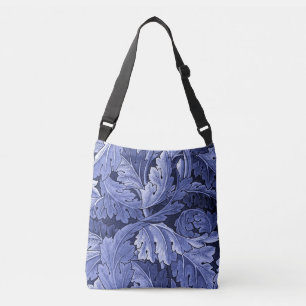 Pre-Raphaelite Acanthus Pattern In Blue Crossbody Bag