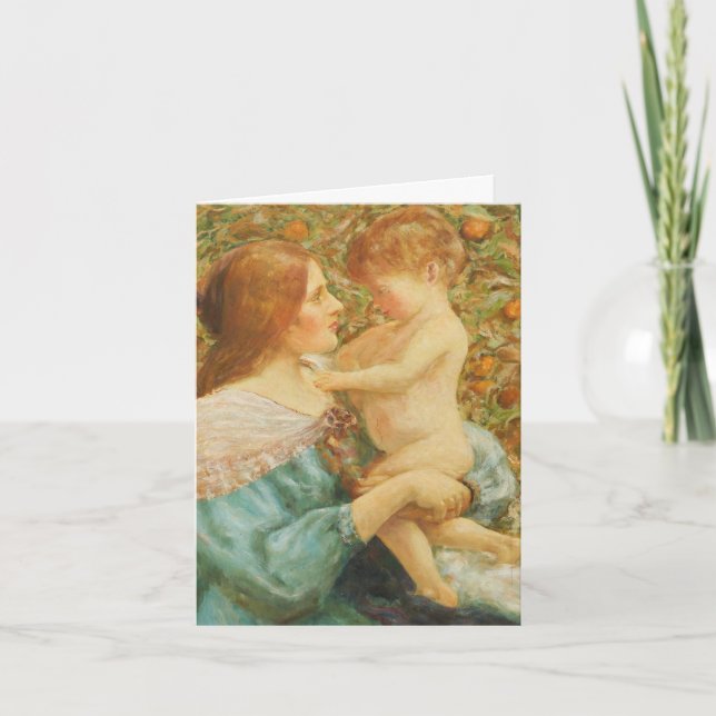 Pre-Raphaelite Mother Day's Caed Card (Front)