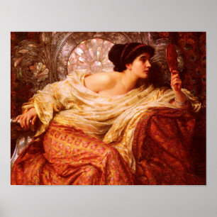 Pre-Raphaelite “The Mirror” by Sir Frank Dicks Poster