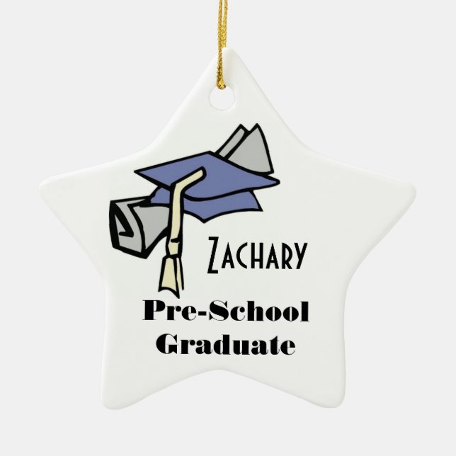 Pre-School Graduate (Customisable) Ceramic Tree Decoration (Front)
