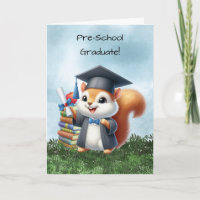 Pre-School Graduation Boy Squirrel Congratulations